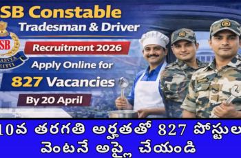 SSB Constable Notification 2026 | 827 Posts for 10th Pass | Apply Now 🔥
